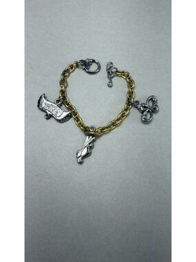 Charm Bracelet Fashion Jewelry Nerf Rebelle Charms Wings Arrow Gold Silver Tone